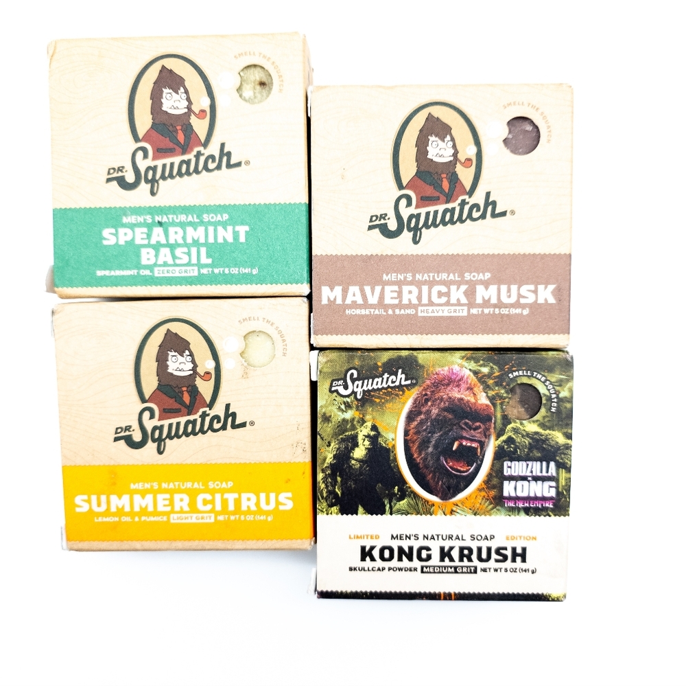 Dr. Squatch Men's Natural Soap - Set Of Four